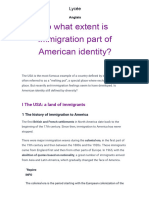 AXE 1 Idnetities and Exchange Immigration and American Identity