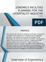 Ergonomics Facilities Planning For The Hospitality Industry