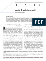 The Management of Organizational Justice