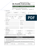 Nsu Admission Form