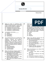 Half Yearly Test (Business Studies) - Questions - 66e54e2a28b4843f578bf255