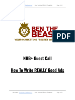 NHB+ - FF Guest Call - How To Write REALLY Good Ads - Attendee Notes