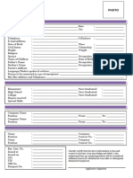 Bio Data Form