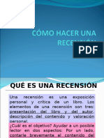 Como Hacer Una Recension