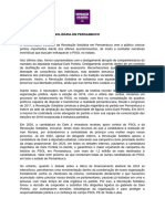 Nota Da Revolução Solidária em Pernambuco