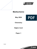 Markscheme: May 2024 Chemistry Higher Level Paper 1