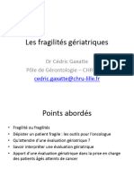 Gaxatte X Les Fragilités Gériatriques - Cours DES Oncologie 2017 Définitif