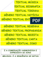 Gêneros Textuais para Cartaz