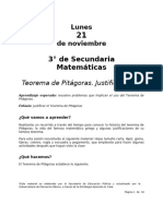 Secundaria Tercero Matemáticas Lunes 21 de Nov