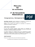 Secundaria Tercero Matemáticas Miercoles 2 de Noviembre