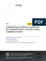 Compressive Strength Variation of Concrete With Coconut Shell & Bamboo Strips