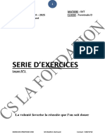 Serie D'exercice Tle D Leçon 1