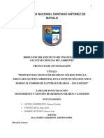 Plan de Investigacion Formativa-Gestión de Residuos Solidos I Final