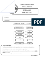 Simulado de Linguagens - 1º Ano 2024-1