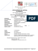 Cajamarca Corte Superior de Justicia: Cargo de Presentación Electrónica de Documento (Mesa de Partes Electrónica) 47268