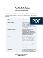 11 Plus Detailed Maths Syllabus CGP Bond