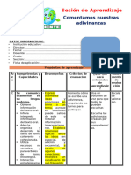 1° Sesión Día 1 Com Comentamos Nuestras Adivinanzas Unidad 4 Semana 4