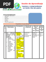 1° Sesión Día 1 Com Leemos y Comprendemos Un Texto Día Del Padre Unidad 4 Semana 3