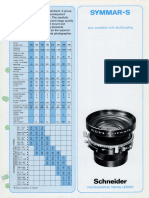 Schneider Symmar-S Dealer Notebook Page