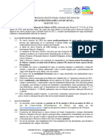 Edital Do Processo Seletivo para Cursos Técnicos Do Conservatório Pernambucano de Música Semestre 2025.1