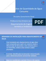 AULA - 6 - Saneamento - Requisitos de Quantidade de Água