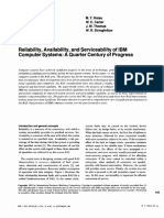 Reliability, Availability, and Serviceability of IBM Computer Systems: A Quarter Century of Progress