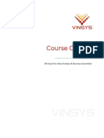 Intermediate-Course Outline MS Excel For Data Analysis & Business Essentials