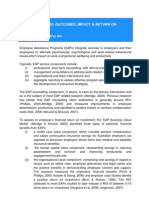 Eap Counselling: Outcomes, Impact & Return On Investment.: Paul J Flanagan & Jeffrey Ots