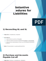 Substantive Procedures For Liabilities