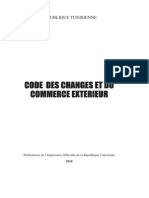 Tunisie Code 2010 Changes Et Commerce Exterieur