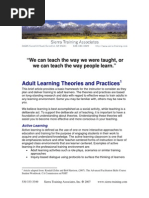 Adult Learning Theories and Practices