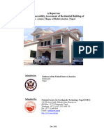 A Report On Seismic Vulnerability of Residential Building