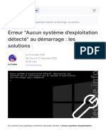 Erreur "Aucun Système D'exploitation Détecté" Au Démarrage - Les Solutions - Le Crabe Info