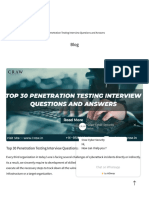 Top 30 Penetration Testing Interview Questions and Answers - Craw Security