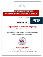 RM & IPR-BRMK557 - Module 4-Final by DR - Suresha V