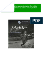 (FREE PDF Sample) The Cambridge Companion To Mahler Cambridge Companions To Music 1st Edition Jeremy Barham Ebooks