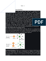 Blockchain Technology - Unit-1