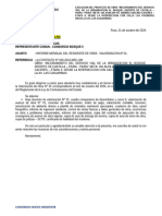 Informe N°1 de Residente de Obra para Valorizacion N°1