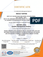 ISO 9001 Certificate