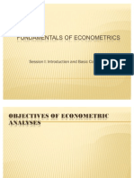 Fundamentals of Econometrics-I