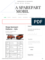 Harga Sparepart Daihatsu - Ayla - Harga Sparepart Mobil