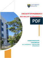 Faculty of Pharmacy Handbook Session 2022 - 2023