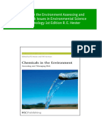 Chemicals in The Environment Assessing and Managing Risk Issues in Environmental Science and Technology 1st Edition R. E. Hester