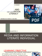 Lesson 3.1 Media and Information Literate