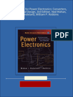 Solution Manual For Power Electronics: Converters, Applications, and Design, 3rd Edition. Ned Mohan, Tore M. Undeland, William P. Robbins