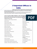 Heads of Important Offices in India Upsc Notes 22