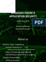 Windows Phone 8 Application Security Slides