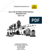 Prospectus M.Ed 2023