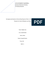 Development and Evaluation of A Research Paper Repository Website - A Web-Based Platform For The Valenzuela City School of Mathematics and Science