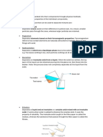 Separation of Mixtures